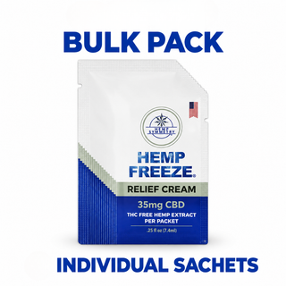 Hemp Freeze® Sachet Bulk Wholesale + Rack Cards