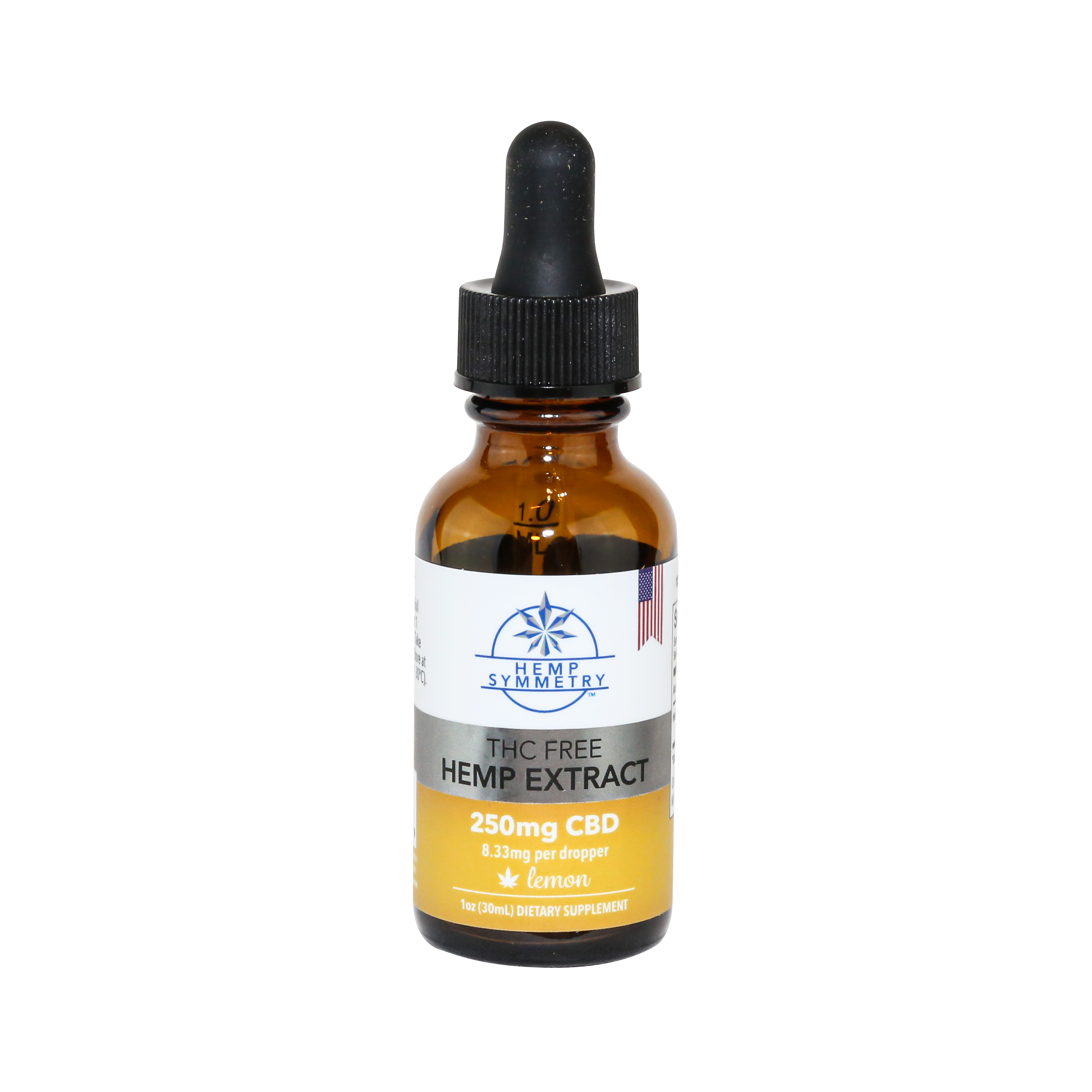 Hemp Symmetry CBD Tincture - THC-Free - Lemon