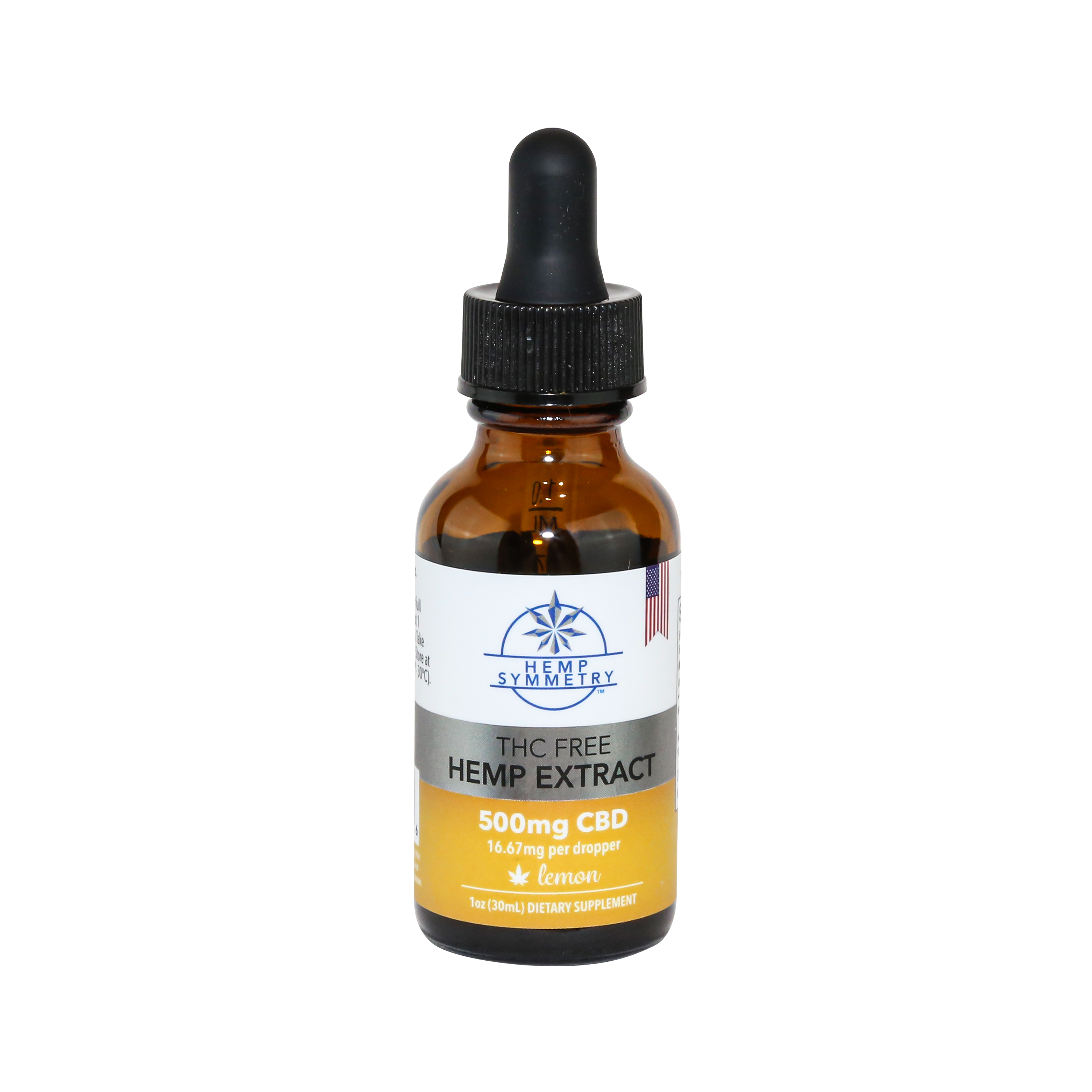 Hemp Symmetry CBD Tincture - THC-Free - Lemon