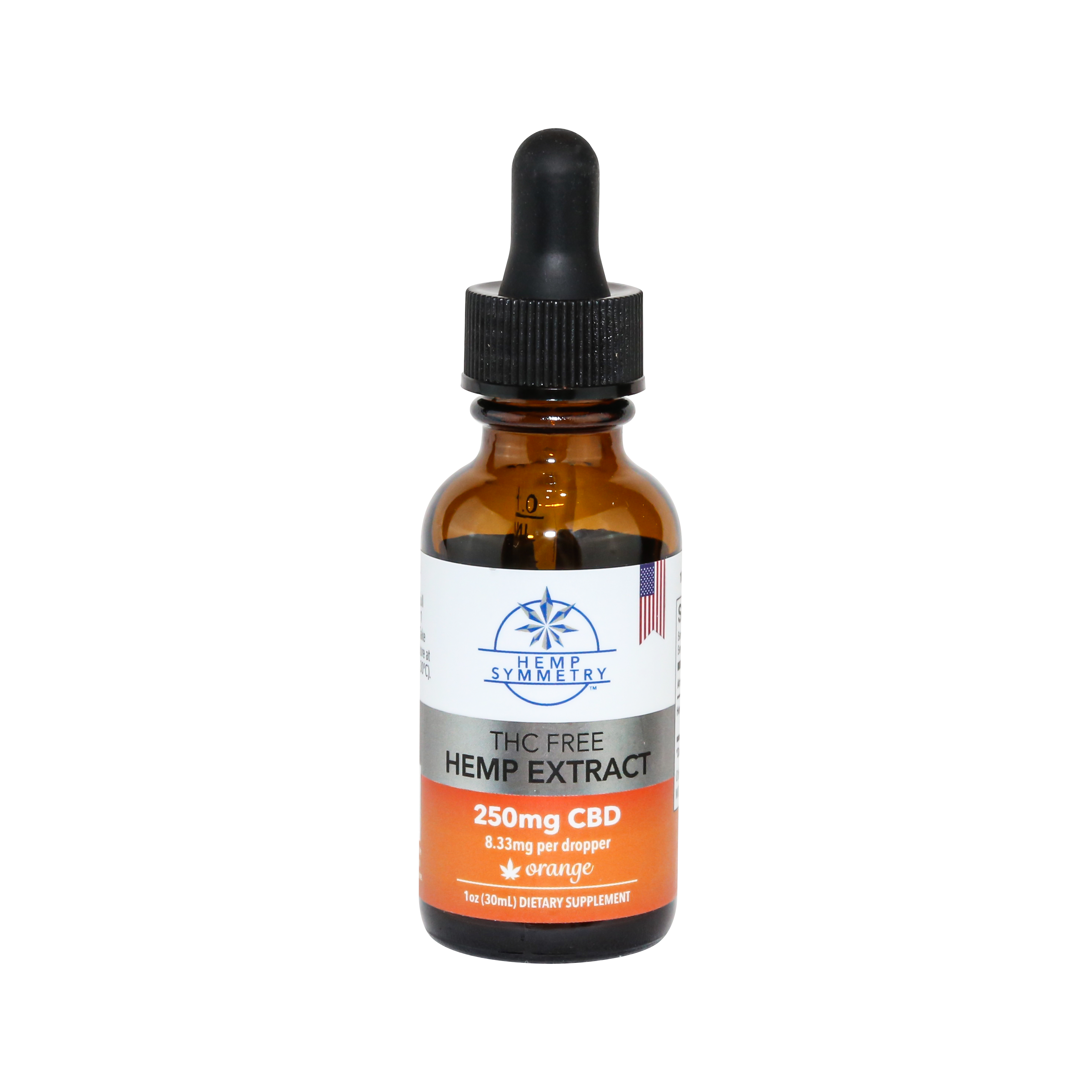 Hemp Symmetry CBD Tincture - THC-Free - Orange