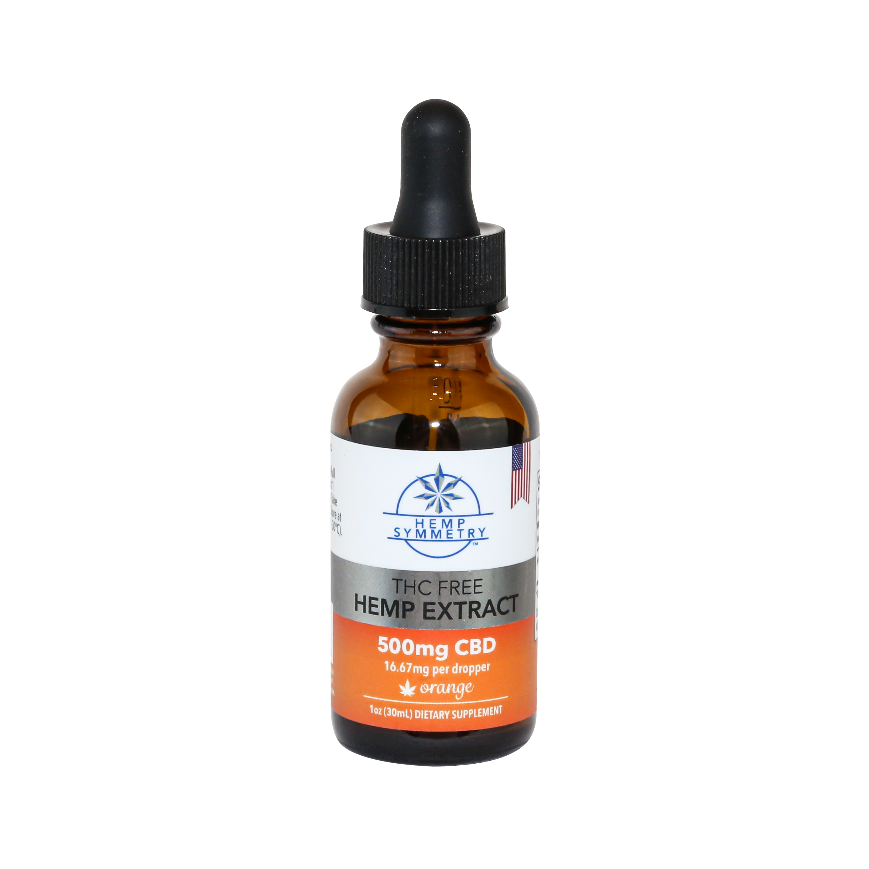 Hemp Symmetry CBD Tincture - THC-Free - Orange