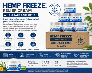 Hemp Freeze Jars Wholesale Case of 12